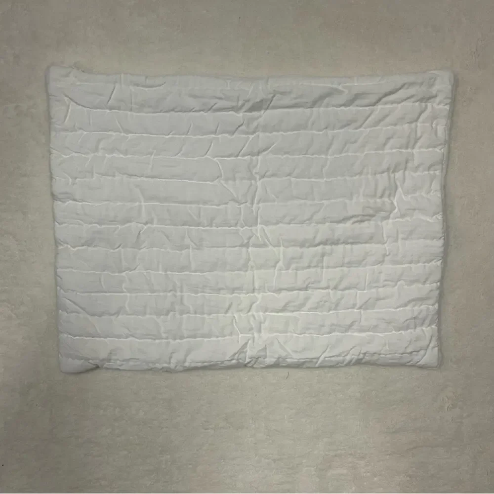 Pottery Barn Kids Cloud Pickstitch Pillow Sham Cover Ivory White Standard NEW
